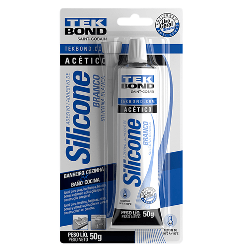 Adesivo Silicone Acético Branco 50g Tekbond