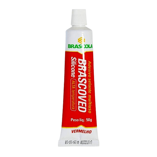 Silicone Alta Temperatura Vermelho 50g Brascoved Brascola