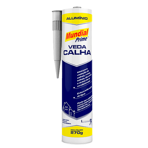 Veda Calha Alumínio Cinza 270g LI05000009 Mundial Prime