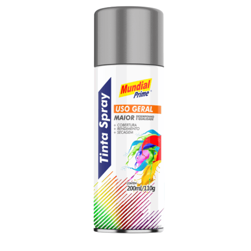 Tinta Spray Uso Geral Cromado AE01000092 Mundial Prime