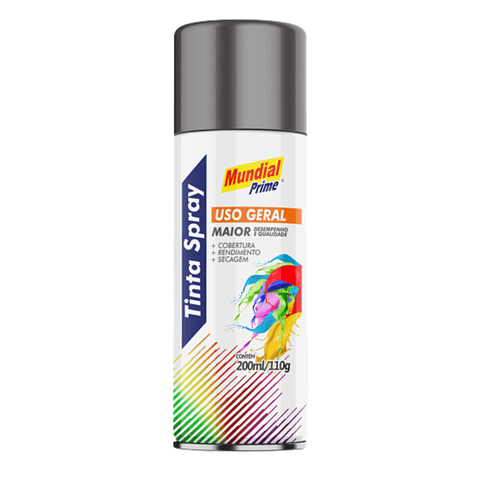 Tinta Spray Uso Geral Alumínio AE01000099 Mundial Prime