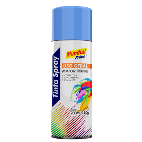 Tinta Spray Uso Geral Azul Claro AE01000066 Mundial Prime
