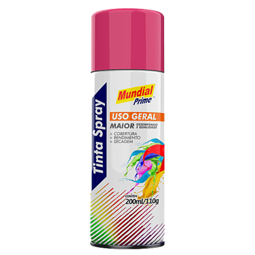 Tinta Spray Uso Geral Rosa AE01000075 Mundial Prime