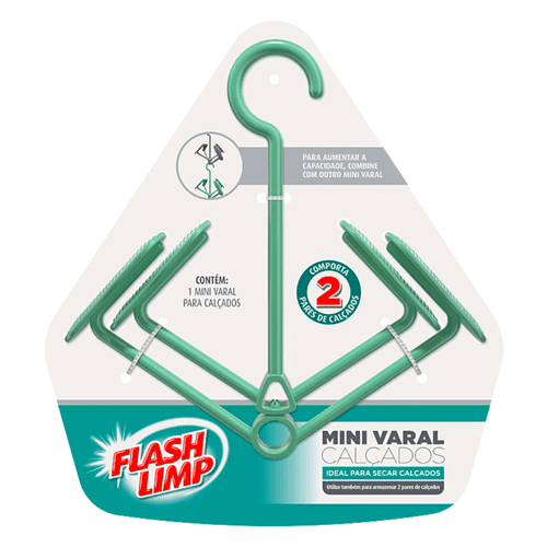 Mini Varal Verde para Calcados Verde LAV6797-VD Flash Limp