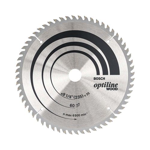 Disco Serra Circular Para Madeira 235 x 60mm Optiline Bosch