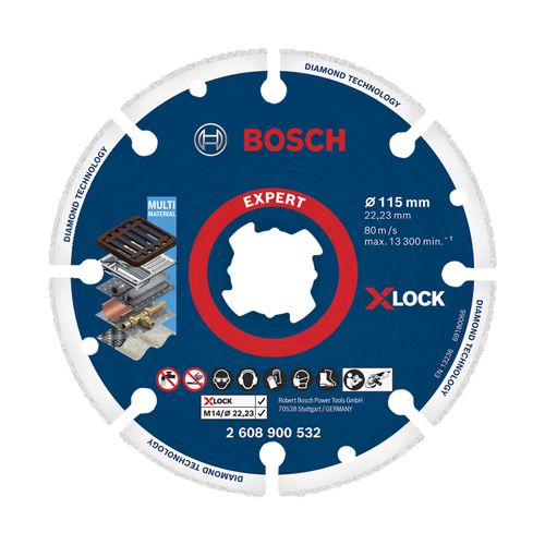 Disco de corte diamantado EXPERT X-Lock 115mm Bosch