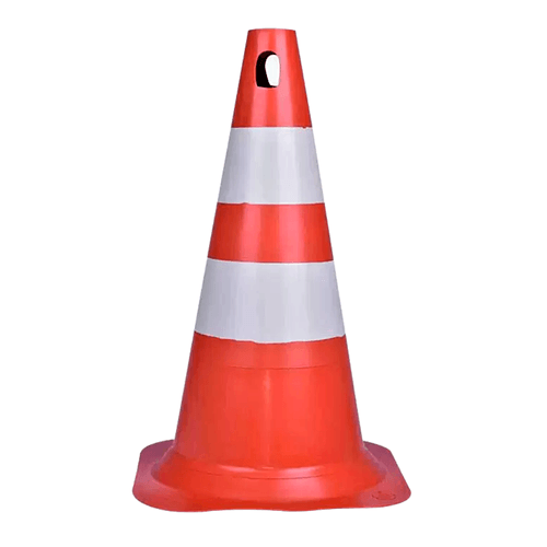 Cone de Sinalização Laranja/ Branco 50cm Plastcor