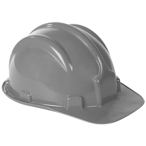 Capacete de Segurança PLT Cinza Com Carneira Plastcor