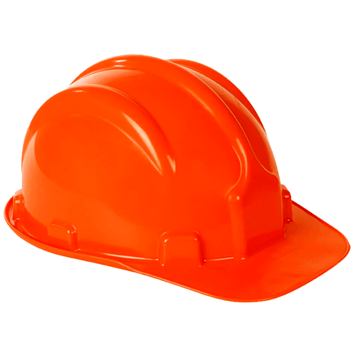 Capacete de Segurança PLT Laranja Com Aba Frontal e Carneira Plastcor