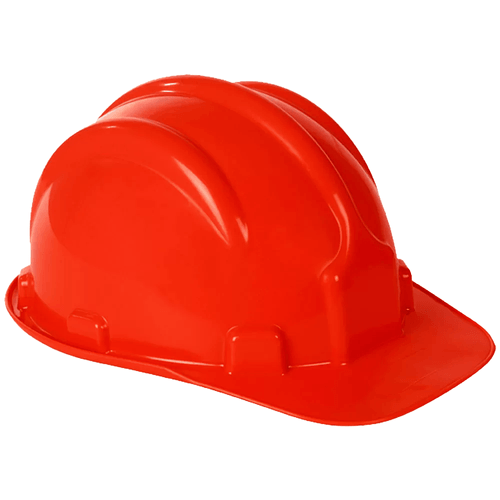 Capacete de Segurança PLT Vermelho Com Aba Frontal e Carneira Plastcor