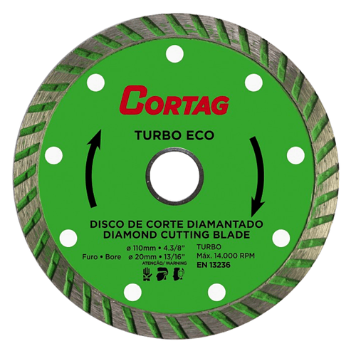 Disco Diamantado Eco Turbo 110 x 20mm 60598 Cortag