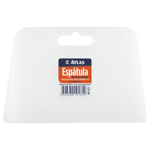 Espátula Plástica Flexível Para Massa Corrida 13cm Branca 152/2 Atlas
