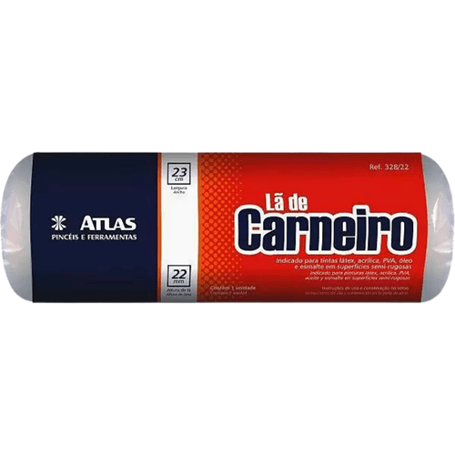 Rolo de Lã Natural Para Pintura 23cm 328/22 Atlas
