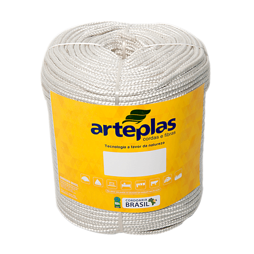 Corda Trançada PET Branca 12mm x 105m 10720079 Arteplas
