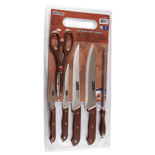 Kit Para Churrasco 7 Peças 1397 Western