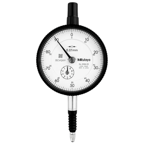 Relógio Comparador 10mm 0,01mm Tampa Lisa Mitutoyo - 2046AB