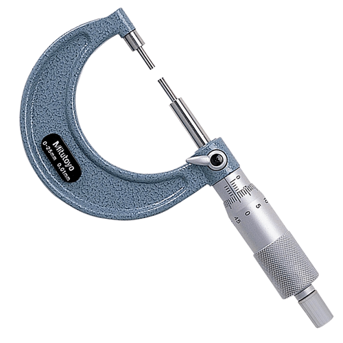 Micrômetro Externo 0-25mm 0,01mm Pontas Finas Mitutoyo - 111-115