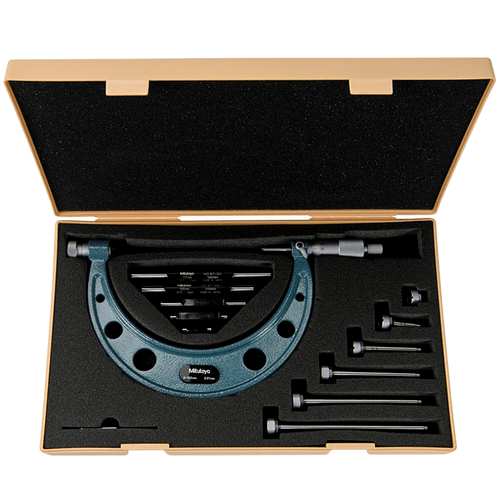 Micrômetro Externo 0-100mm 0,01mm Batentes Intercambiáveis Mitutoyo - 104-139A