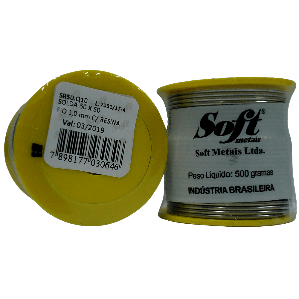 Solda Carretel Amarelo 50 x 50 1mm 500g SR50.Q10 Soft