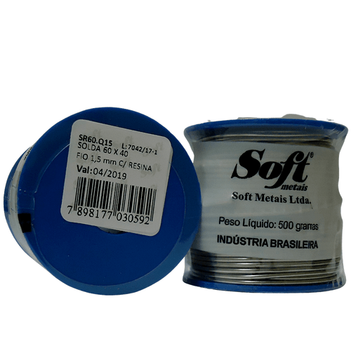 Solda Carretel Azul 60 x 40 1.5mm 450g SR60.Q15 Soft