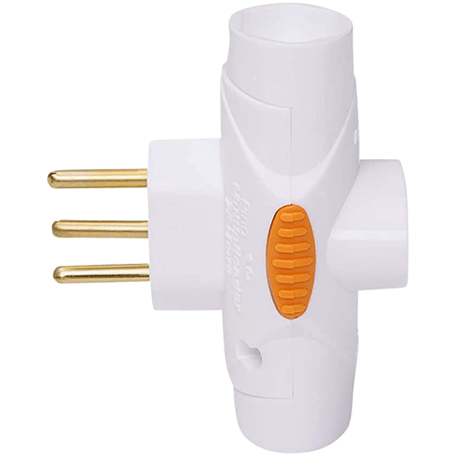 Plugue Benjamim Com 3 Saídas Plugue T 2P T 10A 250V DN1677 Daneva