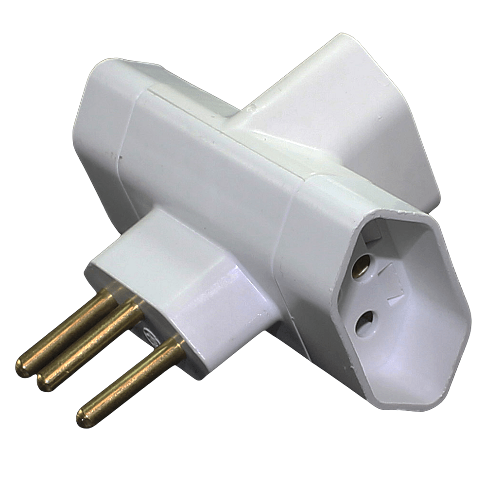 Plugue Benjamim Com 3 Saídas Plugue T 2P T 10A 250V DN1677 Daneva ...