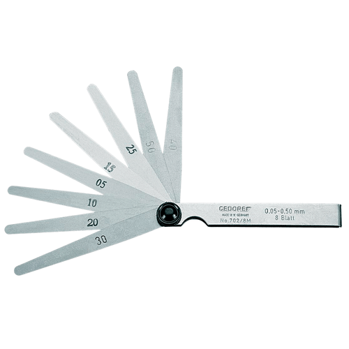 Calibre de Folga 100mm 20 Lâminas 0,05 - 1mm 702-20M Gedore