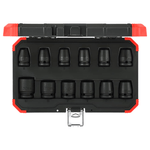 Jogo Soquete Impacto Sextavado 1/2 Pol. 12 Peças 10-24mm R63003012 Gedore