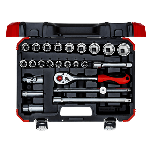 Jogo Soquete Sextavado 1/2 Pol. 24 Peças 10-32mm R69003024 Gedore
