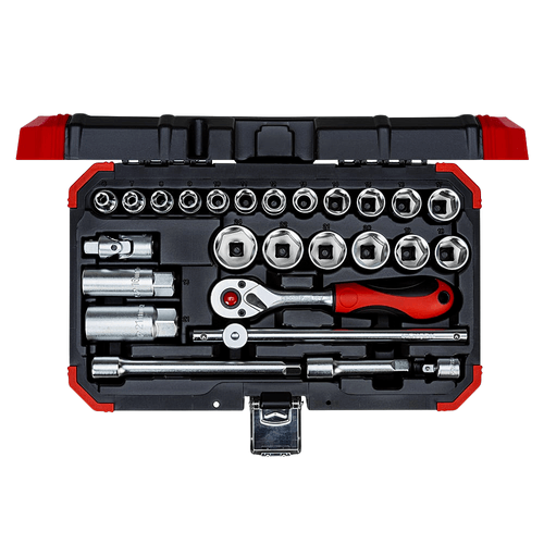 Jogo Soquete Sextavado 3/8 Pol. 26 Peças 6-24mm R59003026 Gedore