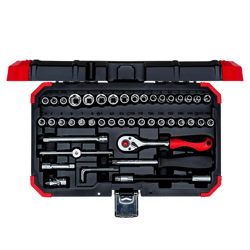Jogo Soquete Sextavado 1/4 Pol. 46 Peças 4-14mm R49003046 Gedore