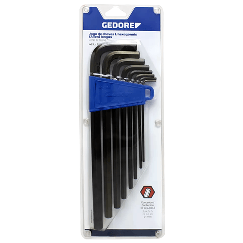 Jogo Chave Allen Longa 3 a 14mm 8 Peças 42L-8M Gedore