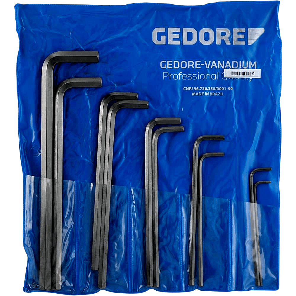 Jogo Chave Allen Longa 3 a 14mm 10 Peças 42L-10M Gedore - Luitex ...
