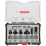 Jogo de Fresa Acabamento Haste 6mm Com 6 Peças Bosch