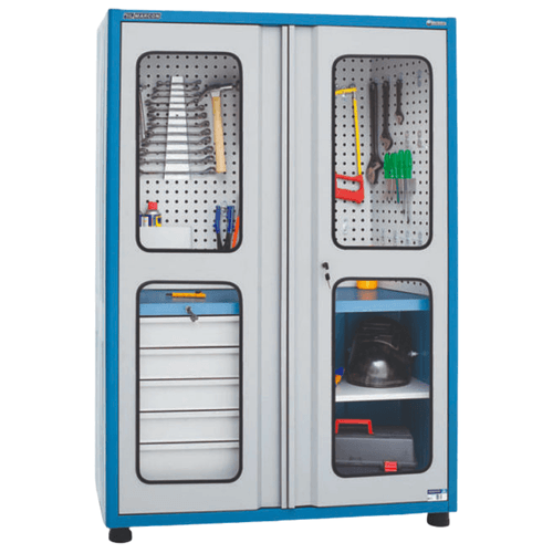 Armário Para Ferramenta Com 5 Gavetas Painel e Porta De Vidro AM-12 Marcon