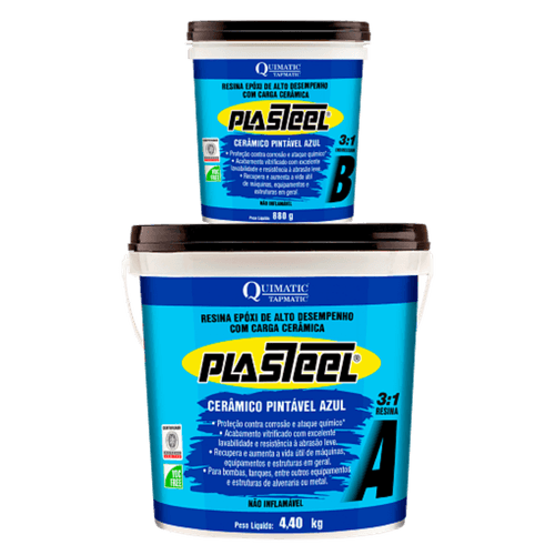 Plasteel Cerâmico Pintável 3:1 Azul 5.28kg PC3 Tapmatic