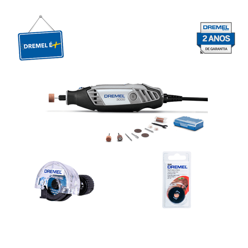 Dremel 3000 2 em 1 Micro Retífica + Serra Circular + Disco Extra