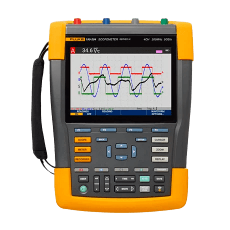 Osciloscópio Portátil Industrial Com 4 Canais 200Mhz Fluke-190-204-III