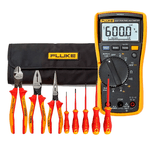 Multímetro Digital 117 + Conjunto de Ferramentas VDE Isoladas 1000V Fluke-IB117K