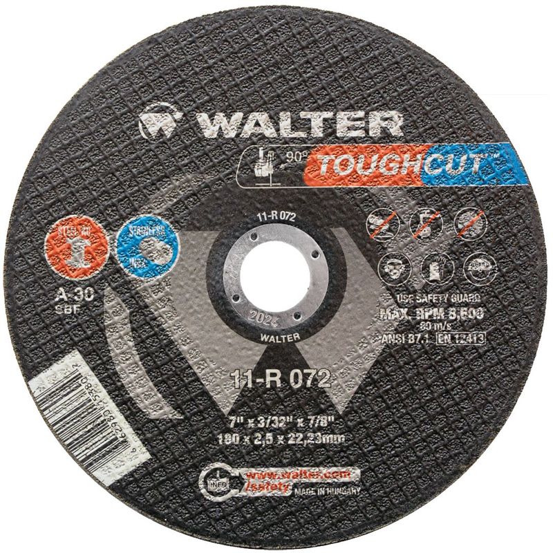 Disco de Corte Toughcut 7 x 3/32 x 7/8 Walter - Luitex Máquinas e  Ferramentas