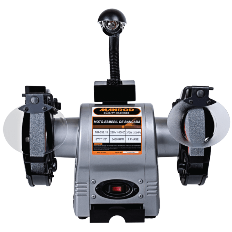 Moto Esmeril Com Iluminação 220V 60Hz MR-032.15 Manrod