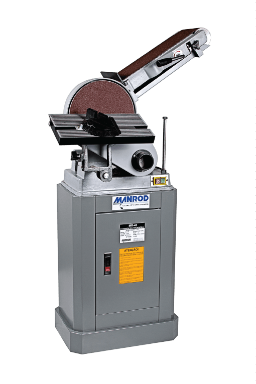 Lixadeira de Cinta e Disco Com Gabinete 220V MR-43 Manrod