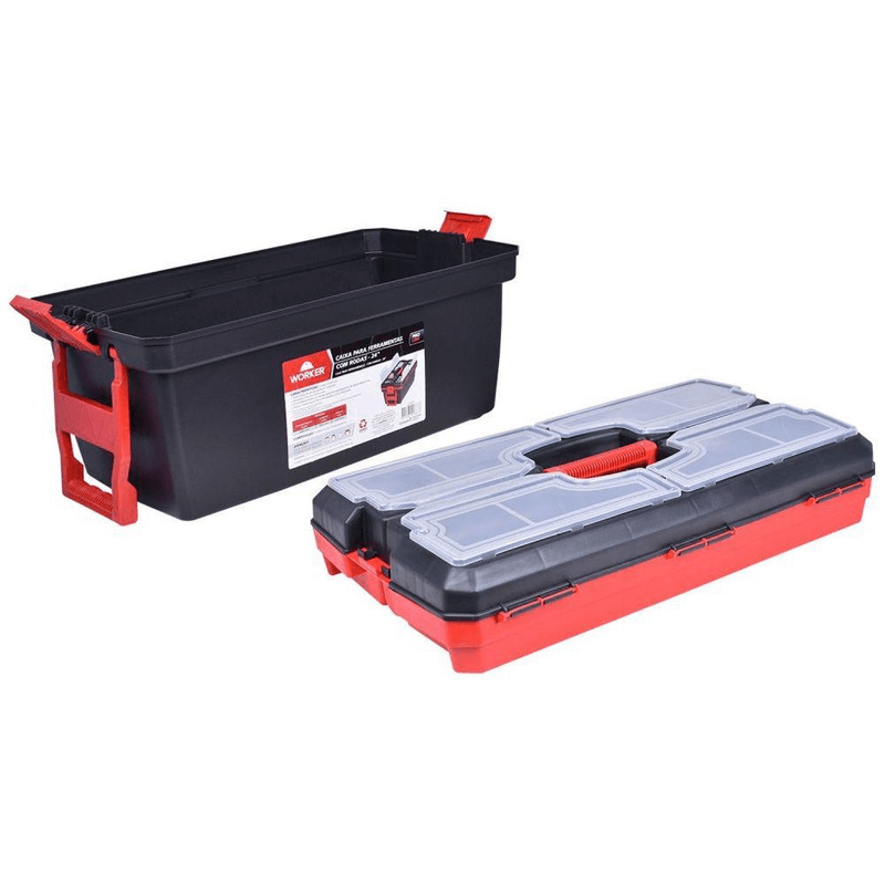 Caixa Plástica Para Ferramentas Com Rodas 24" 427071 Worker