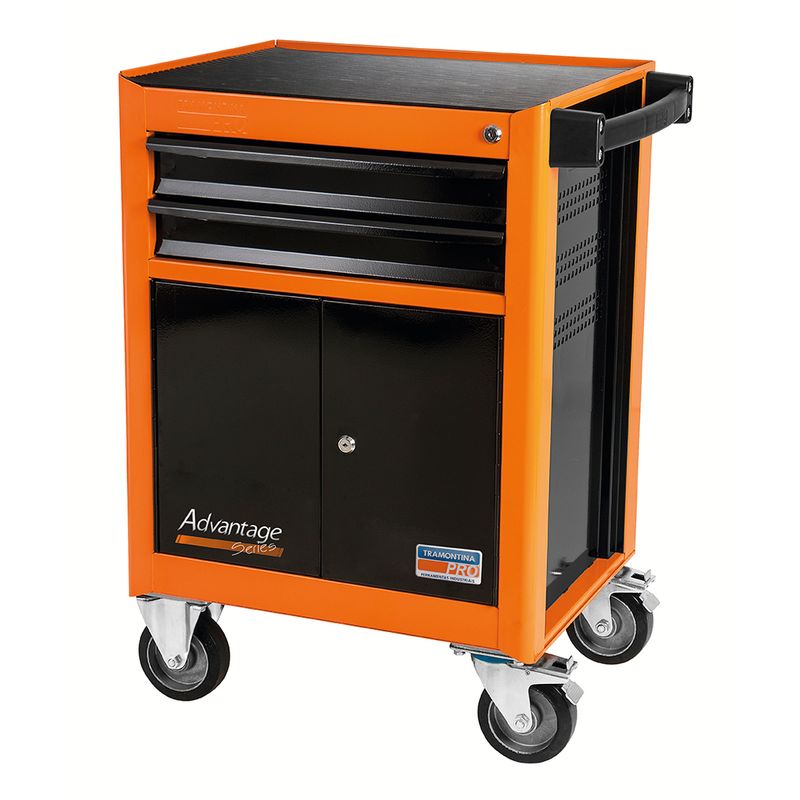 Carro-para-Ferramentas-2-Gavetas-2-Portas-Laranja-44950-006-Tramontina-Pro