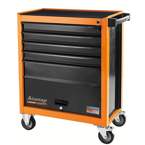 Carro para Ferramentas 5 Gavetas 1 Porta Laranja 44950/009 Tramontina Pro