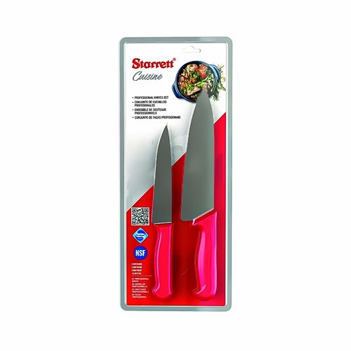 Kit Para Churrasco Cuisine Com 2 Facas de Cabo Vermelho BKK-2R Starrett