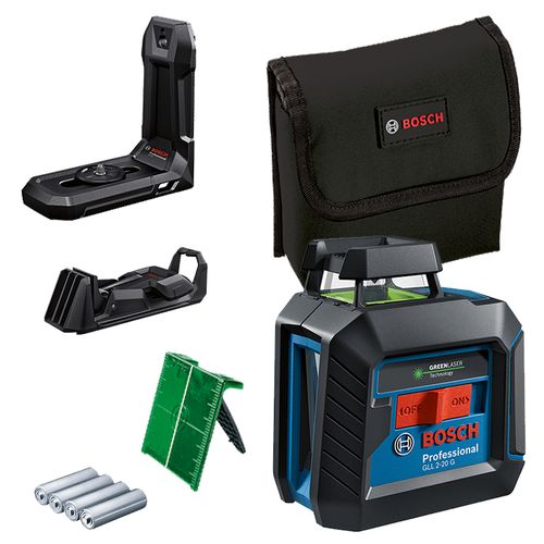 Nível Laser verde de Linhas cruzadas GLL 2-20 G Bosch