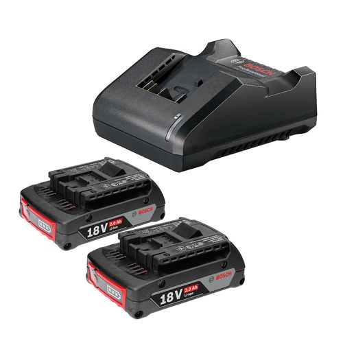 Starter Kit com 2 Bateria 2.0Ah E 1 Carregador Bivolt GAL 18V-20 1600A02RN1 Bosch