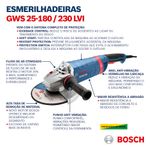 Esmerilhadeira72500WGWS25180LVI220V06018F71E0Bosch