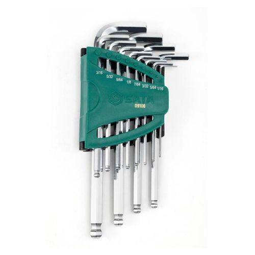 Jogo Chave Hexagonal Abaulada Longa 12pc Pol ST09106SJ Sata